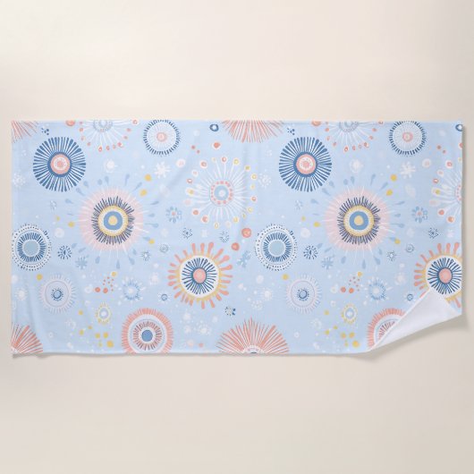 Serviette De Plage Motif Citron Été Coloré (Devant)