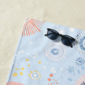Serviette De Plage Motif Citron Été Coloré (En situation)