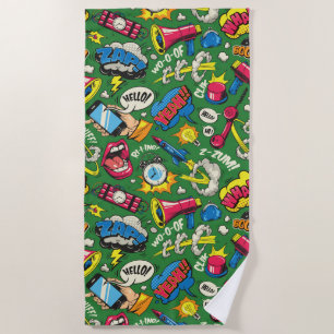Serviette De Plage Motif coloré Retro Comic Pop Art