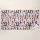 Serviette De Plage Motif comique de paresse (Devant)