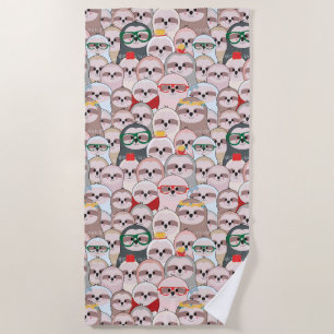 Serviette De Plage Motif comique de paresse
