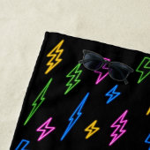 Serviette De Plage Motif couleur Retro Neon Lightning (En situation)