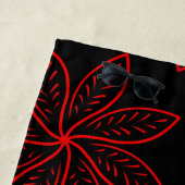 Serviette De Plage Motif criminel sur noir (En situation)