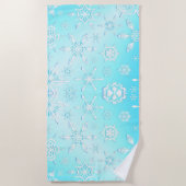 Serviette De Plage Motif Crystal Snowflakes (Devant)