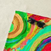 Serviette De Plage Motif d'abstraction coloré (En situation)