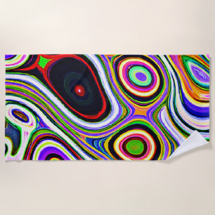 Serviette De Plage Motif d'abstraction coloré