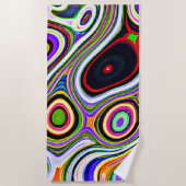 Serviette De Plage Motif d'abstraction coloré (Devant)