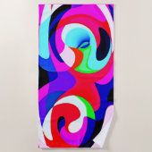 Serviette De Plage Motif d'abstractions colorées (Devant)