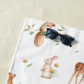 Serviette De Plage Motif d'amis animaux de bois mignon (En situation)