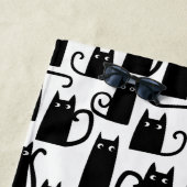 Serviette De Plage Motif d'amusement de chat noir (En situation)