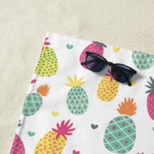 Serviette De Plage Motif d'ananas tropical