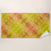 Serviette De Plage Motif d'aquarelle Abstraite rétro (Devant)
