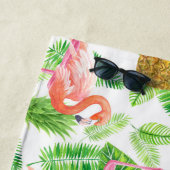 Serviette De Plage Motif d'aquarelle de jardin tropical (En situation)