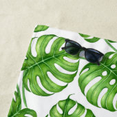 Serviette De Plage Motif d'aquarelle Monstera (En situation)
