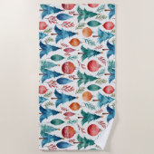 Serviette De Plage Motif d'arbre de Noël (Devant)