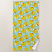 Serviette De Plage Motif de bain canards en caoutchouc (Devant)