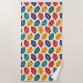 Serviette De Plage Motif de baiser (Devant)