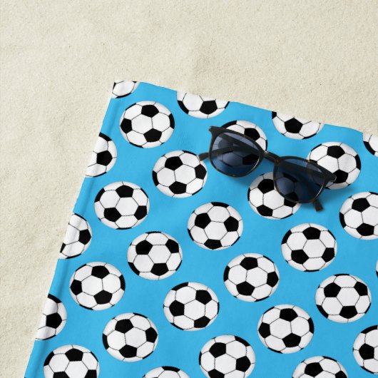 Serviette De Plage Motif de balle de football (En situation)