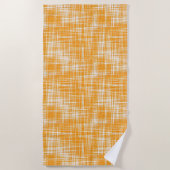 Serviette De Plage Motif de bande moderne orange jaune (Devant)