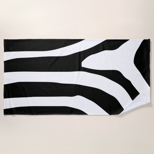 Serviette De Plage Motif de bandes d'impression Zebra (Devant)