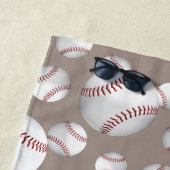 Serviette De Plage motif de baseball softball personnalisé (En situation)