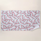 Serviette De Plage Motif de baseballs en couche (Devant)