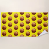 Serviette De Plage Motif de basketball orange, (Devant)