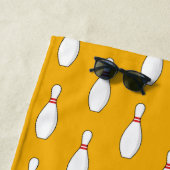 Serviette De Plage Motif de Bowling Skittle (En situation)