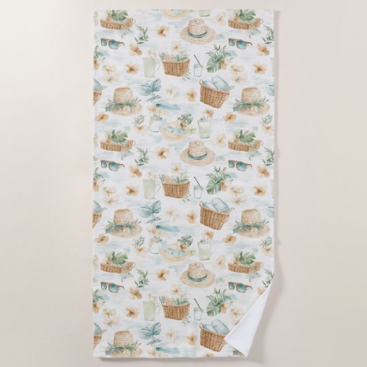 Serviette De Plage Motif de brise marine (Devant)