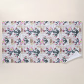 Serviette De Plage Motif de cactus d'aquarelle (Devant)
