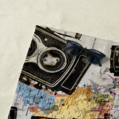 Serviette De Plage Motif de caméra Vintage voyage (En situation)