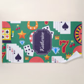 Serviette De Plage Motif de casino (Devant)