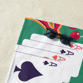 Serviette De Plage Motif de casino (En situation)