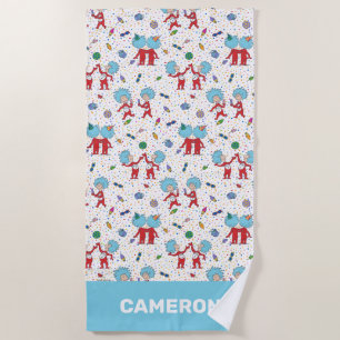 Serviette De Plage Motif de célébration de Chose Un Chose Deux