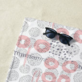 Serviette De Plage Motif de cercle de point de polka (En situation)