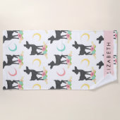 Serviette De Plage Motif de cerfs, Cerf de bébé, Boho, Fleurs, Votre  (Devant)