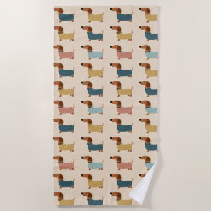 Serviette De Plage Motif de chandail confortable pour teckel