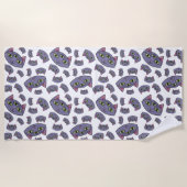 Serviette De Plage Motif de chat Alien (Devant)