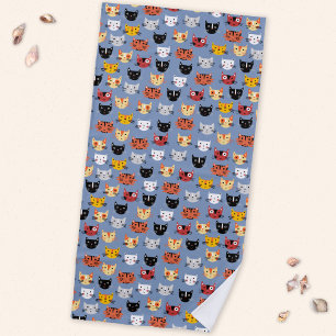 Serviette De Plage Motif de chat mignon