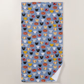Serviette De Plage Motif de chat mignon (Devant)