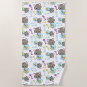 Serviette De Plage Motif De Chats, Chats Mignons, Chatons, Poisson (Devant)