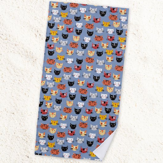 Serviette De Plage Motif de chats mignons