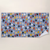 Serviette De Plage Motif de chats mignons (Devant)