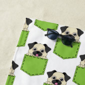 Serviette De Plage Motif de chien de poche (En situation)