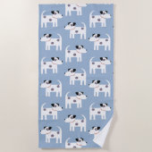 Serviette De Plage Motif de chien Terrier Jack Russell Parson (Devant)