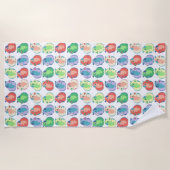 Serviette De Plage Motif de cobaye d'art de bruit (Devant)