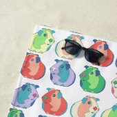 Serviette De Plage Motif de cobaye d'art de bruit (En situation)