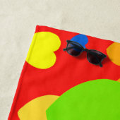 Serviette De Plage Motif de coeur (En situation)