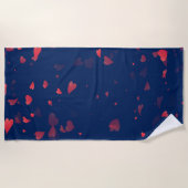 Serviette De Plage Motif de coeur 40 (Devant)