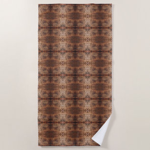 Serviette De Plage Motif de conception de photo en gros plan de bois